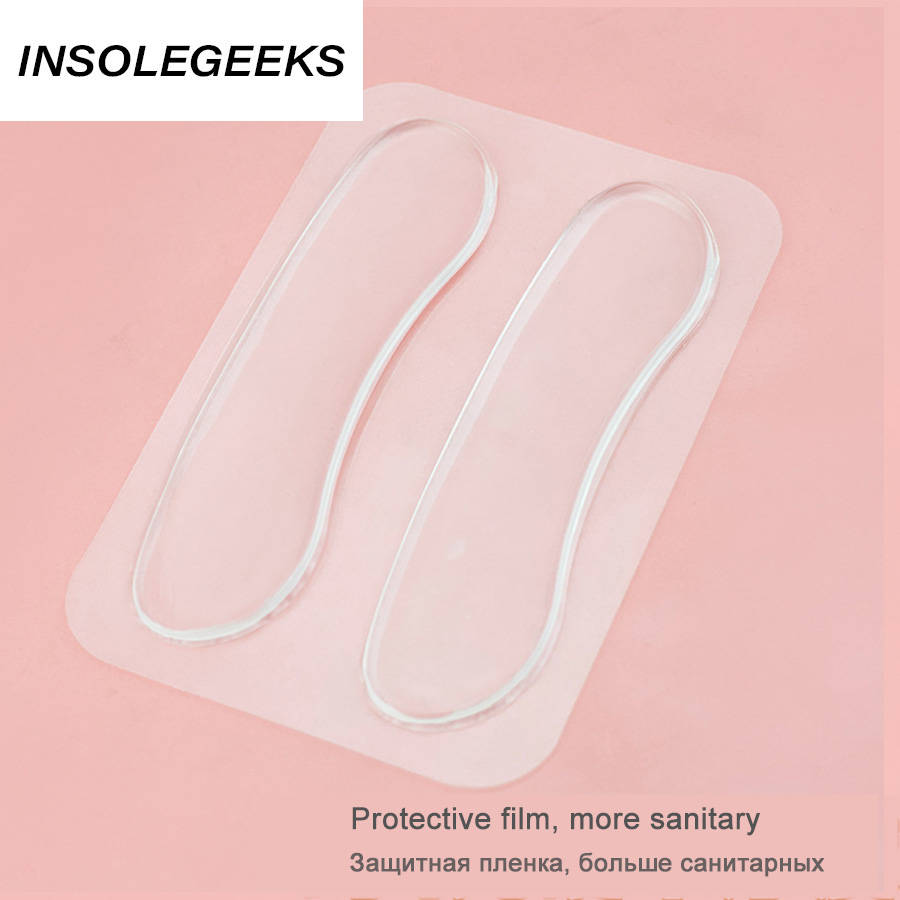 Silicone Gel Heel Cushion protector Foot feet Care Shoe Insert Pad shose accessoriesan soft Insole Free Shipping