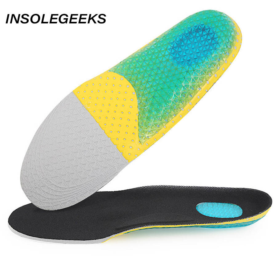 Silicone Foam Men Women Orthotic Soft Running Insoles Arch Support Cushion Sport Insert Shoe Pad Preventing Flatfoot Ankle
