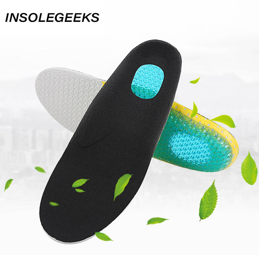 Silicone Foam Men Women Orthotic Soft Running Insoles Arch Support Cushion Sport Insert Shoe Pad Preventing Flatfoot Ankle