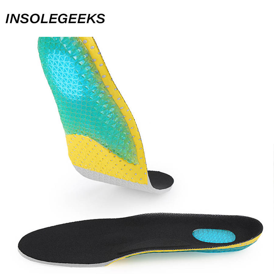 Silicone Foam Men Women Orthotic Soft Running Insoles Arch Support Cushion Sport Insert Shoe Pad Preventing Flatfoot Ankle