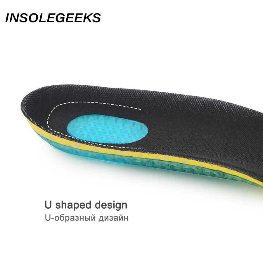 Silicone Foam Men Women Orthotic Soft Running Insoles Arch Support Cushion Sport Insert Shoe Pad Preventing Flatfoot Ankle