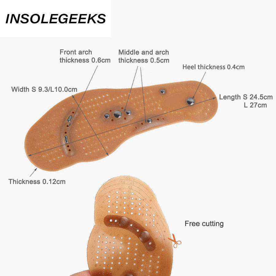 Magnetic Therapy Massage Insoles for Men Women Weight Loss Promote Blood Circulation Foot Magnet Health Care Shoe Pads