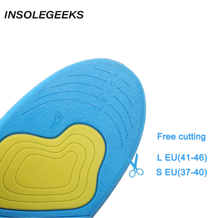 Silicone sport shoes pad comfortable gel insoles men massage sole women orthotic insoles sports shoes women shoes