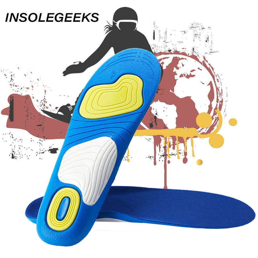 Silicone sport shoes pad comfortable gel insoles men massage sole women orthotic insoles sports shoes women shoes