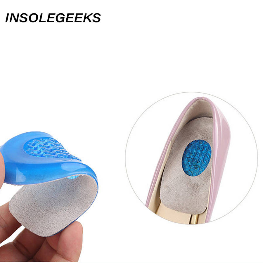 New Silicone Gel orthopedic Insoles Back Pad Heel Cup for Calcaneal Pain Health Feet Care Support spur feet cushion pads