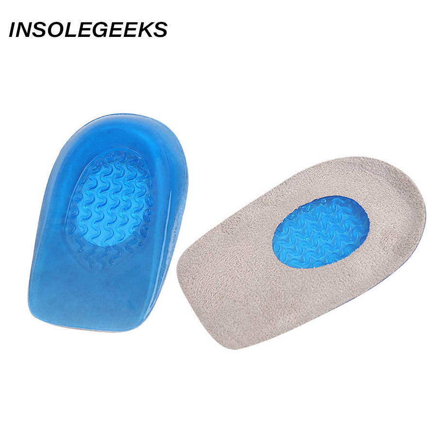 New Silicone Gel orthopedic Insoles Back Pad Heel Cup for Calcaneal Pain Health Feet Care Support spur feet cushion pads