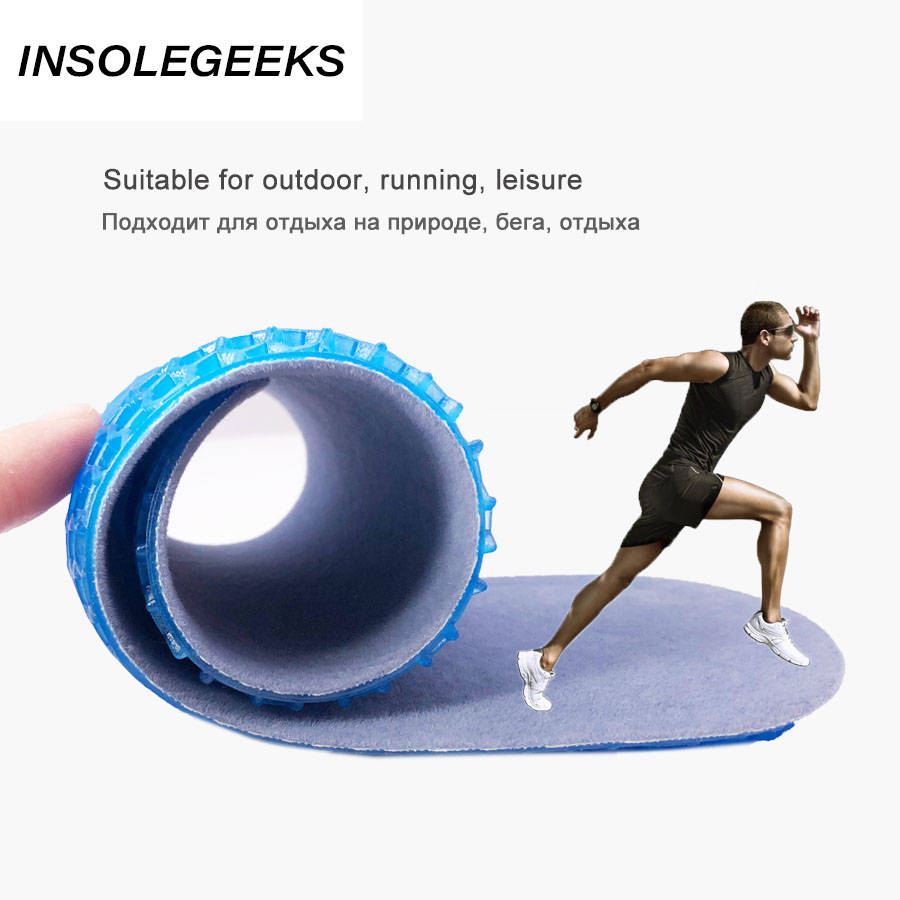 Silicone Insoles Massaging Sport Shoe Pads Orthotic Arch Sport Shoe Foot Care Pad High Quality Gel Insoles