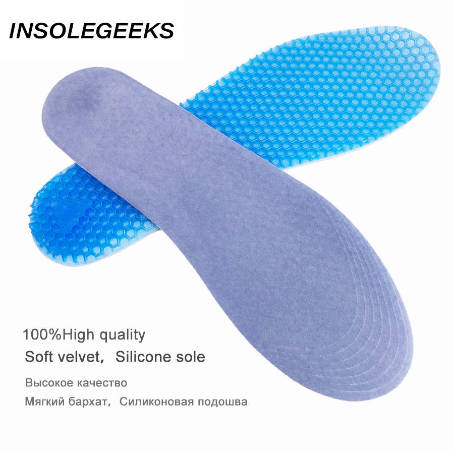 Silicone Insoles Massaging Sport Shoe Pads Orthotic Arch Sport Shoe Foot Care Pad High Quality Gel Insoles