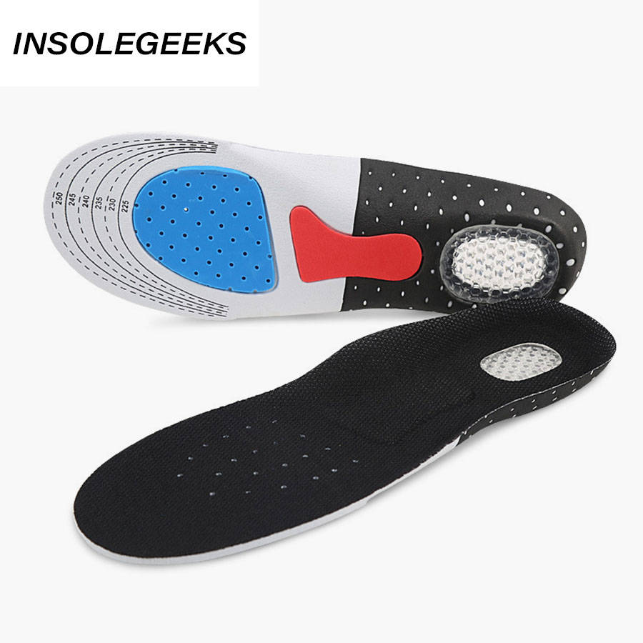 50 pairs port Running Silicone Gel Insoles for feet Man Women shoes sole orthopedic pad Massaging Shock Absorption arch support