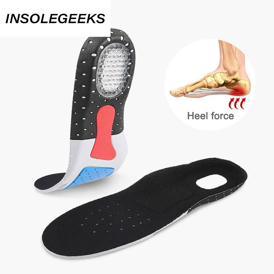 50 pairs port Running Silicone Gel Insoles for feet Man Women shoes sole orthopedic pad Massaging Shock Absorption arch support