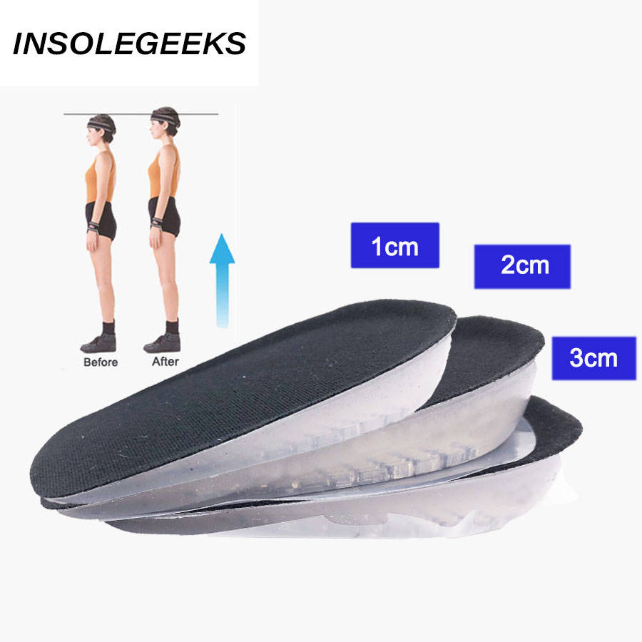 Height Increase Insole Adjustable 1/2/3CM Air Cushion Invisible Pads Soles Insoles inserts For Shoes Men and Women