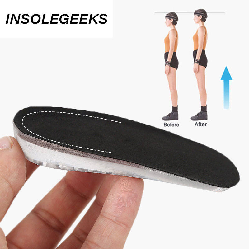 Height Increase Insole Adjustable 1/2/3CM Air Cushion Invisible Pads Soles Insoles inserts For Shoes Men and Women