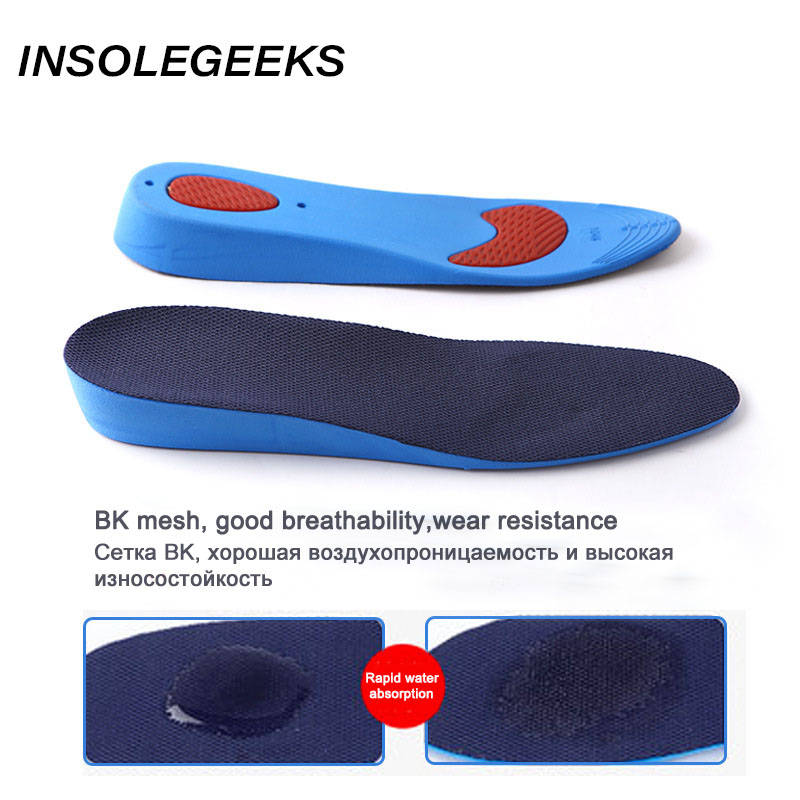 Invisible Height Increase Insert Sports Shoes Insoles for Men Women Arch Support Lift Taller Pads Soles for Shoe Elevator