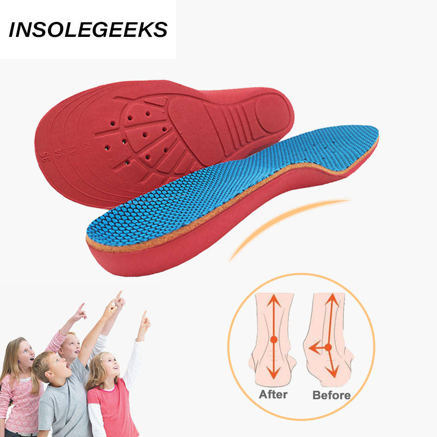 3D Orthotic Insoles flat feet for kids and Children Arch Support insole for X-Legs child orthopedic shoes Foot Care