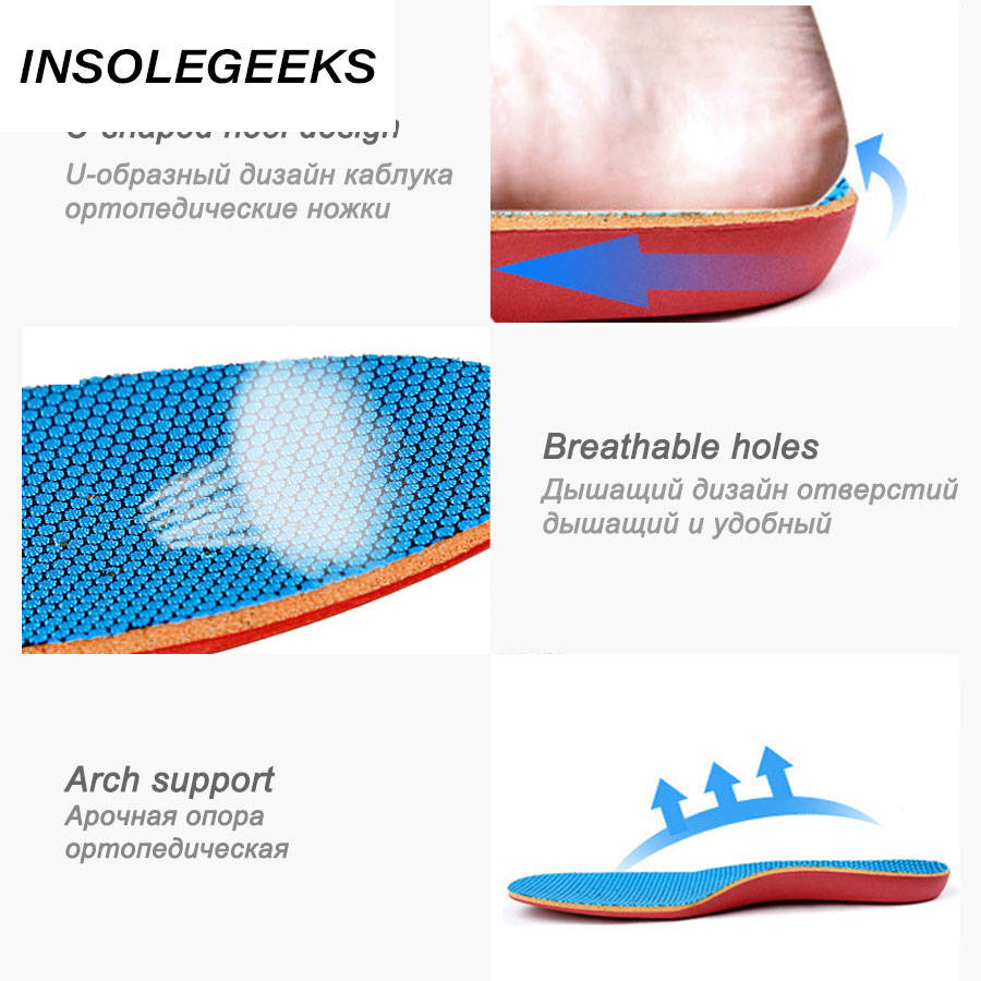 3D Orthotic Insoles flat feet for kids and Children Arch Support insole for X-Legs child orthopedic shoes Foot Care