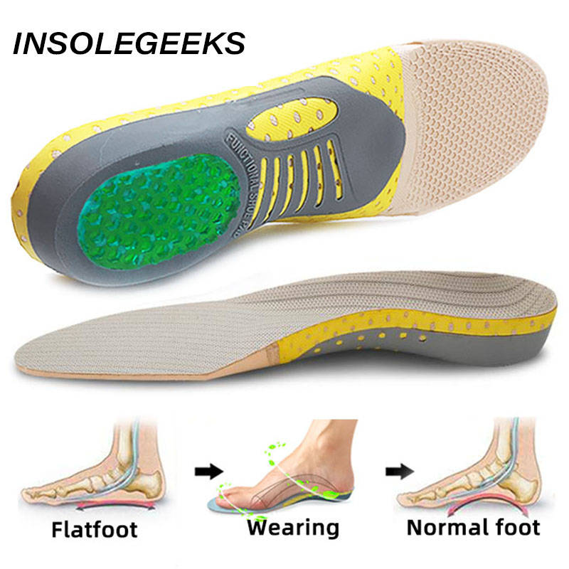 Orthopedic Insoles for flat foot Health Sole Pad Shoes insert Arch Support pad PVC Orthotics for plantar fasciitis Feet Care