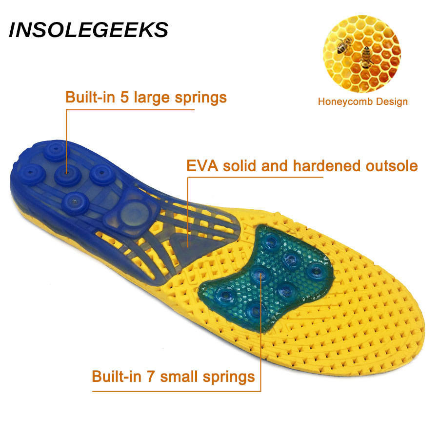 EVA Spring silicone orthopedic shoes sole Insoles flat feet orthotic insoles arch support inserts Plantar Fasciitis,foot care