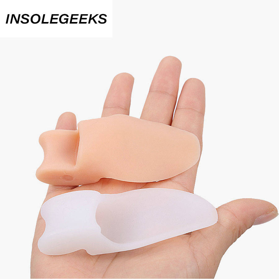 Toe Separators Protectors Pain Relieve Hallux Valgus Orthopedic Insoles Feet Care Soft Silicone Shoe Pad Silicone Toe Pads