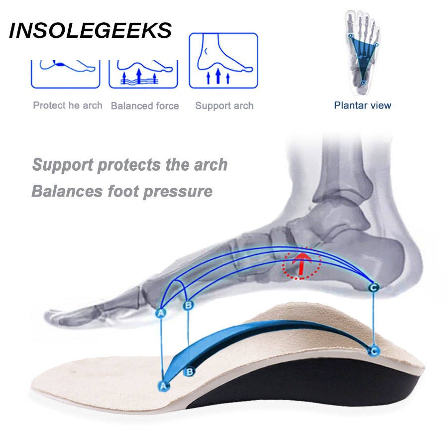 3D Orthotic Insoles flat feet for kids and Children Arch Support insole for X-Legs Orthotic Shoe Heel Pad Inserts