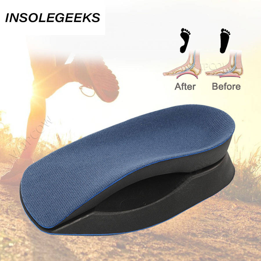 EVA Flat Foot Orthotics insole Arch Support Half Shoe Pad Orthopedic Insoles Foot Care for Men and Women