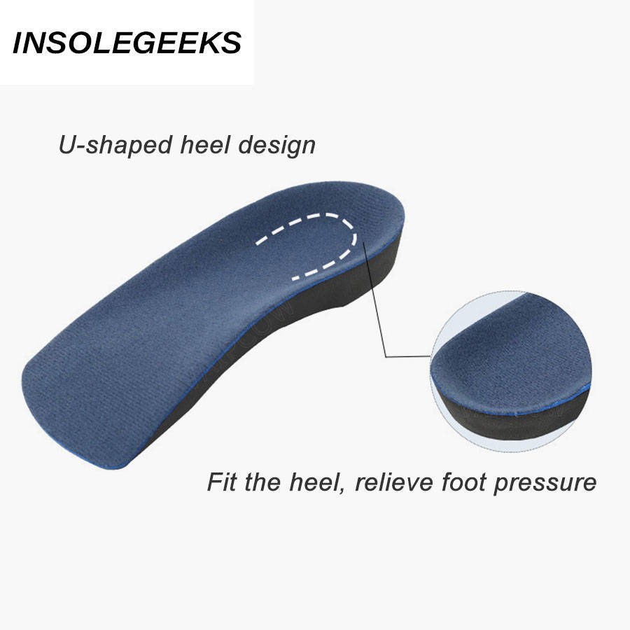 EVA Flat Foot Orthotics insole Arch Support Half Shoe Pad Orthopedic Insoles Foot Care for Men and Women