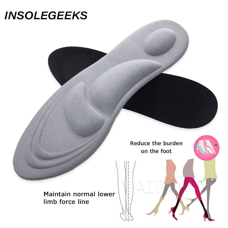 4D Stretch Breathable Deodorant Running Cushion Insoles For Feet Man Women Insoles For Shoes Sole Orthopedic Pad Memory Foam