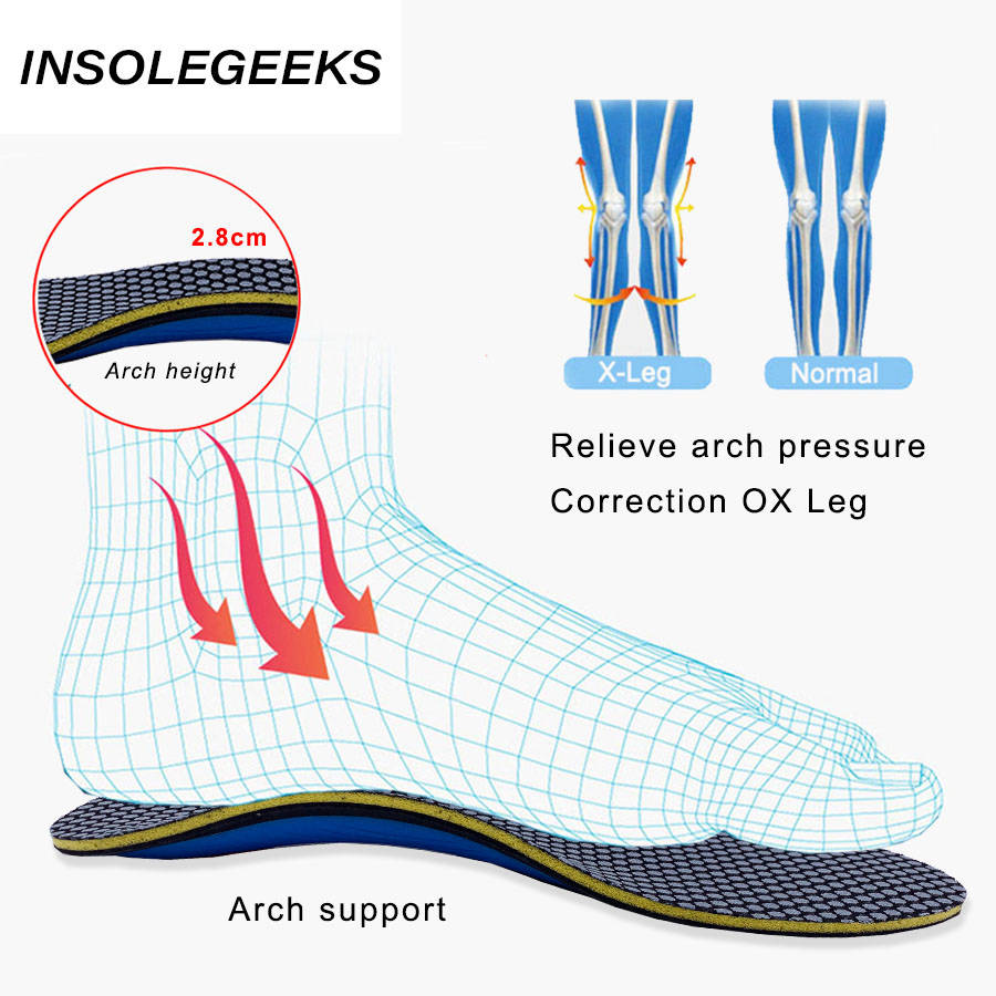 Unisex distinctive EVA Orthotic insole for Flat foot Shoes Pad Arch Support orthopedic Insoles for corrigibil OX Leg Health Sole