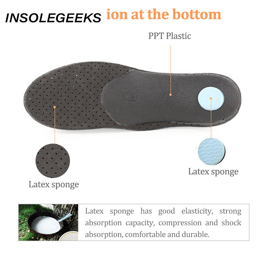 High quality Leather orthotic insole for Flat Feet Arch Support orthopedic shoes sole Insoles for feet men and women OX Leg