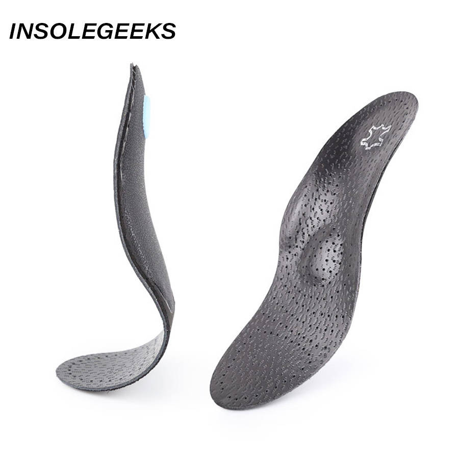 High Quality Leather Orthotic Insole For Flat Feet Arch Support 25mm Orthopedic Shoes Sole Insoles For Men And Women