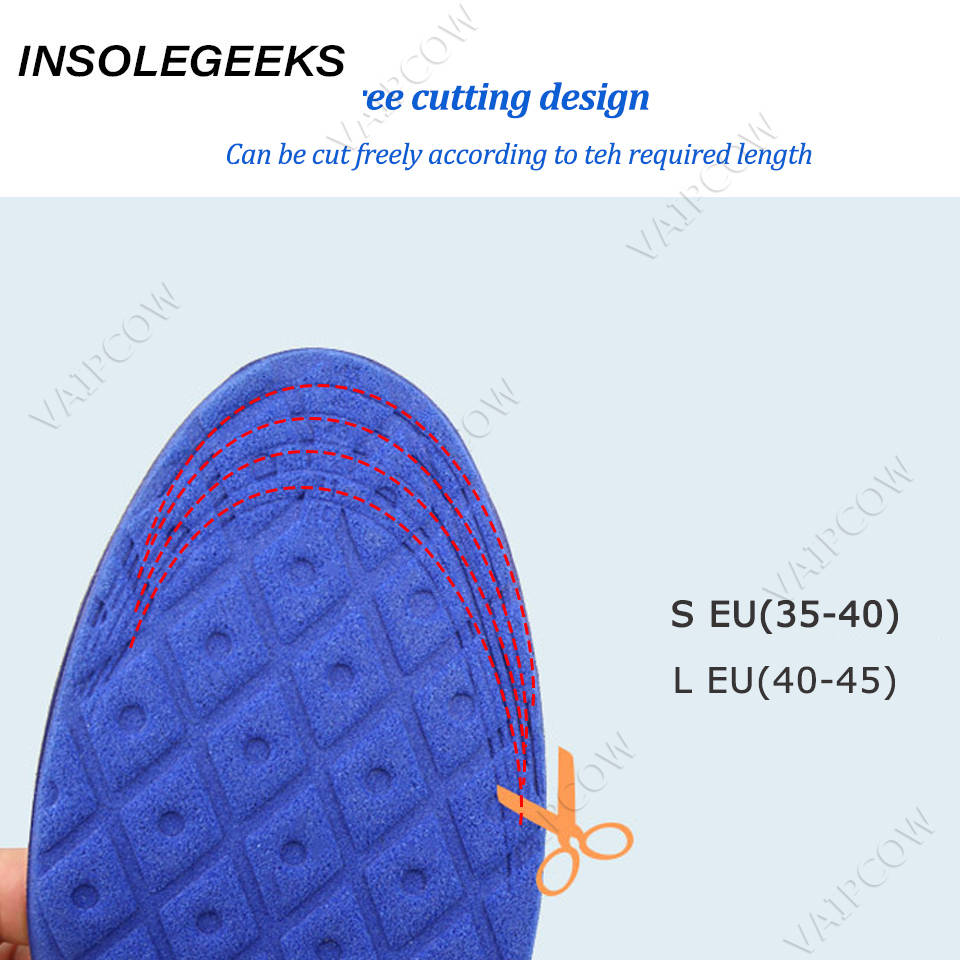 Stretch Breathable Deodorant Running Cushion Insoles For Feet Man Women Insoles For Lightweight Massage Pad Memory Foam