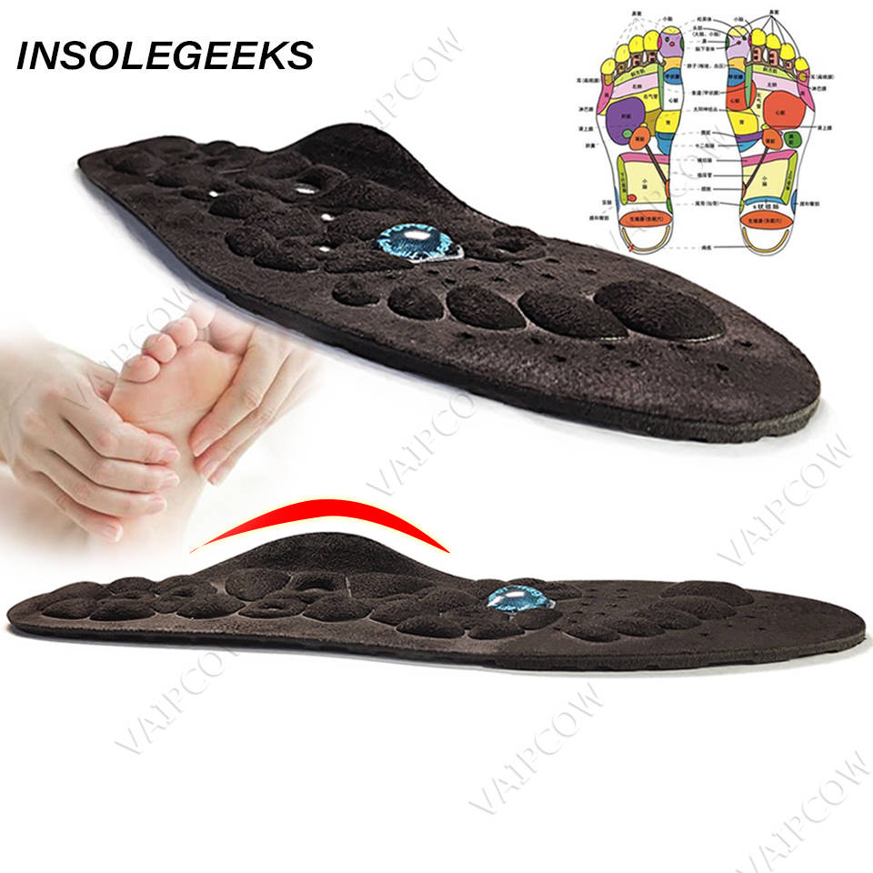 Premium Orthopedic Magnetic Therapy Insoles Arch Support Shoes Pads Magnet Soft Rubber Health Therapy Acupuncture Insoles