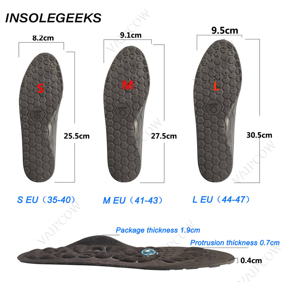 Premium Orthopedic Magnetic Therapy Insoles Arch Support Shoes Pads Magnet Soft Rubber Health Therapy Acupuncture Insoles