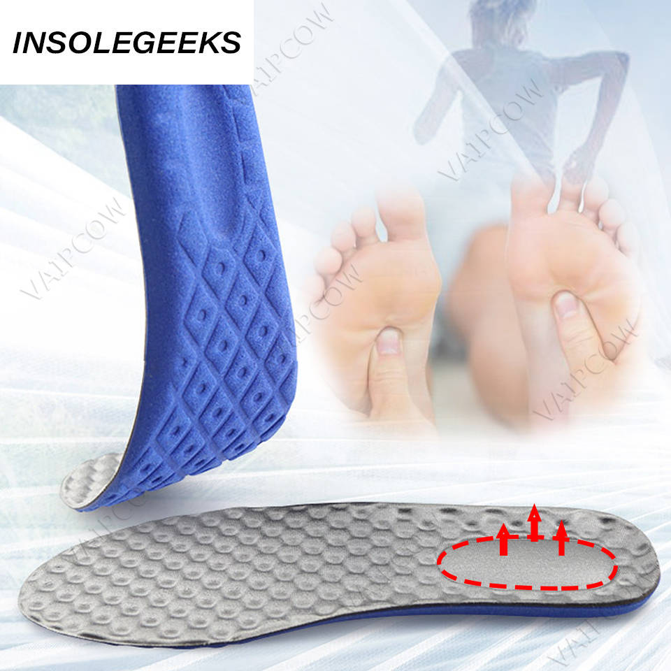 Stretch Breathable Deodorant Running Cushion Insoles For Feet Man Women Insoles For Lightweight Massage Pad Memory Foam