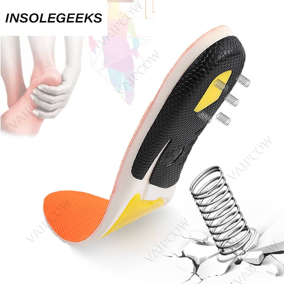 Orthotic Sport insoles orthopedic arch support Shock Absorption Running Stable Fixed heel Foot Pain Relief Inner Sole for Shoes