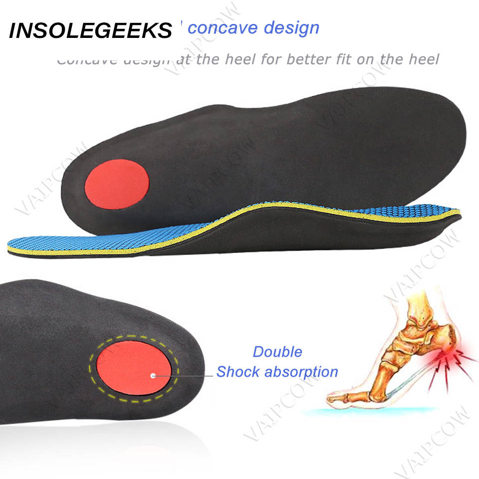 High Quality Severe Flat feet insoles Orthotic Arch Support Foot Massage Inserts Orthopedic Shoes Insoles Heel Pain Men Woman