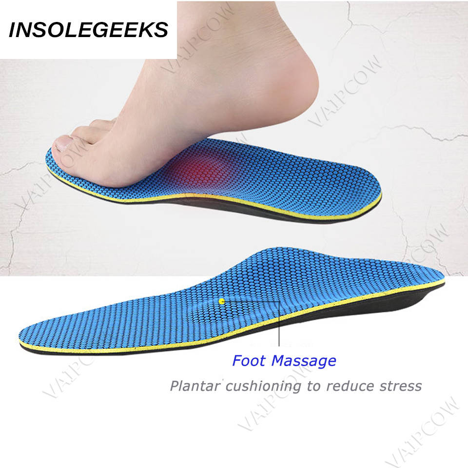 High Quality Severe Flat feet insoles Orthotic Arch Support Foot Massage Inserts Orthopedic Shoes Insoles Heel Pain Men Woman