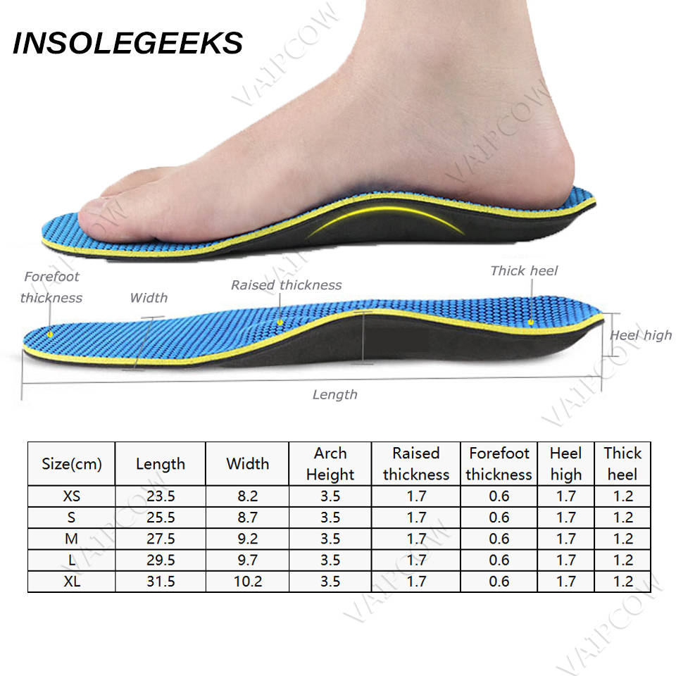 High Quality Severe Flat feet insoles Orthotic Arch Support Foot Massage Inserts Orthopedic Shoes Insoles Heel Pain Men Woman