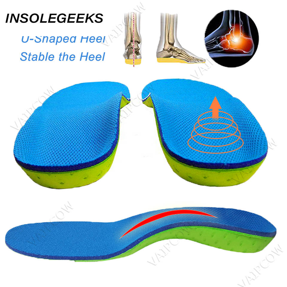 EVA Spring Insole Non-slip Shock-Absorbantin Soles Massaging Sport Shoe Pads Orthotic Arch Sport Shoe Foot Care Pad