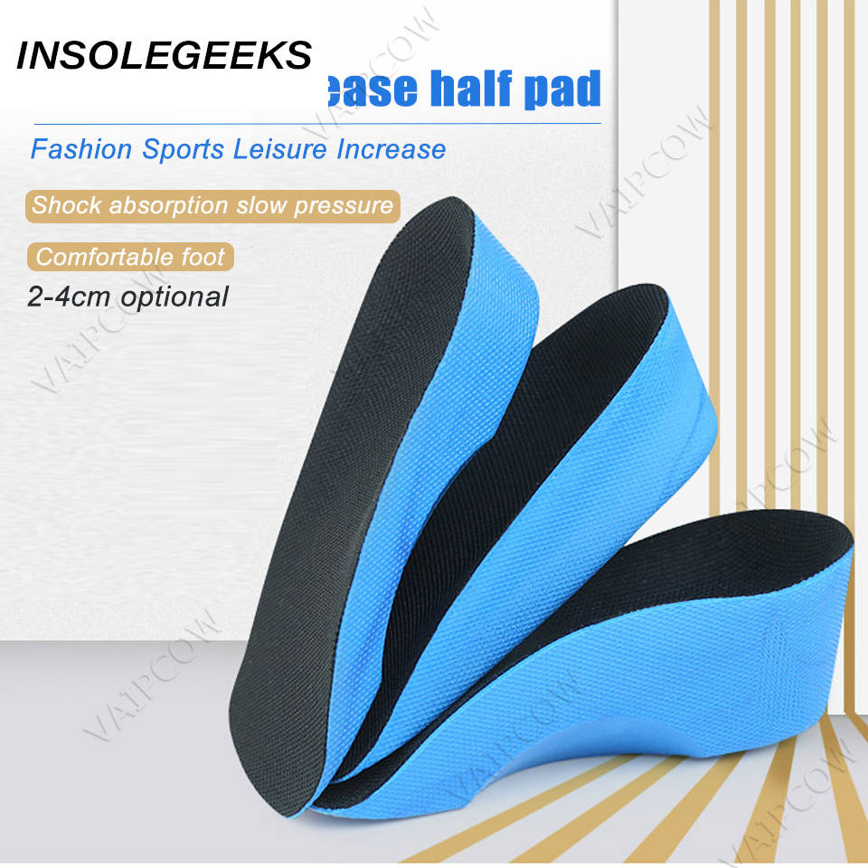 Unisex Height Increase Insole Elevator insoles 2/3/4cm Height Lift Shoe Heel Cushion Insert Taller Heel Pad Foot Pads