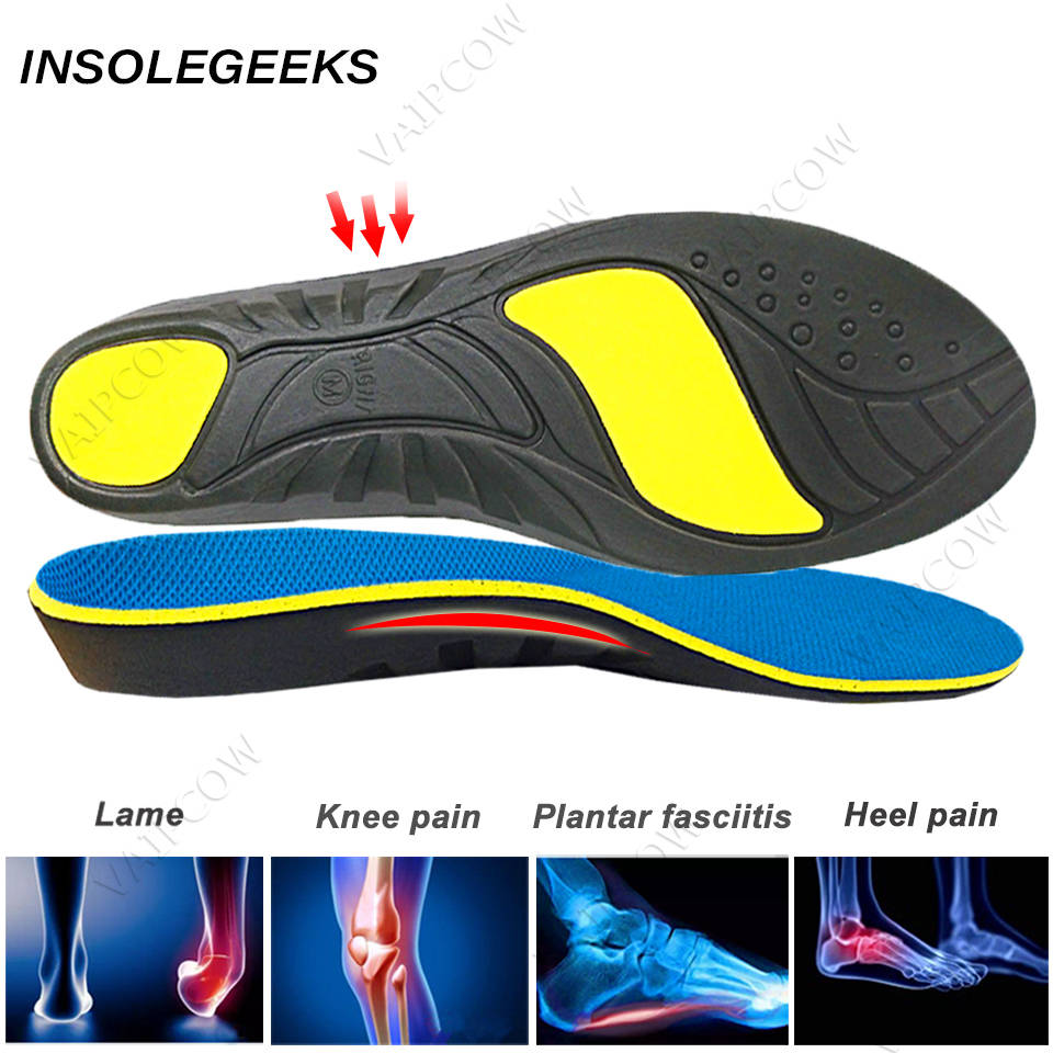 Orthotic insole for Severe flat Feet Arch Support orthopedic shoes sole Insoles for feet men women Children O/X Leg corrigibil