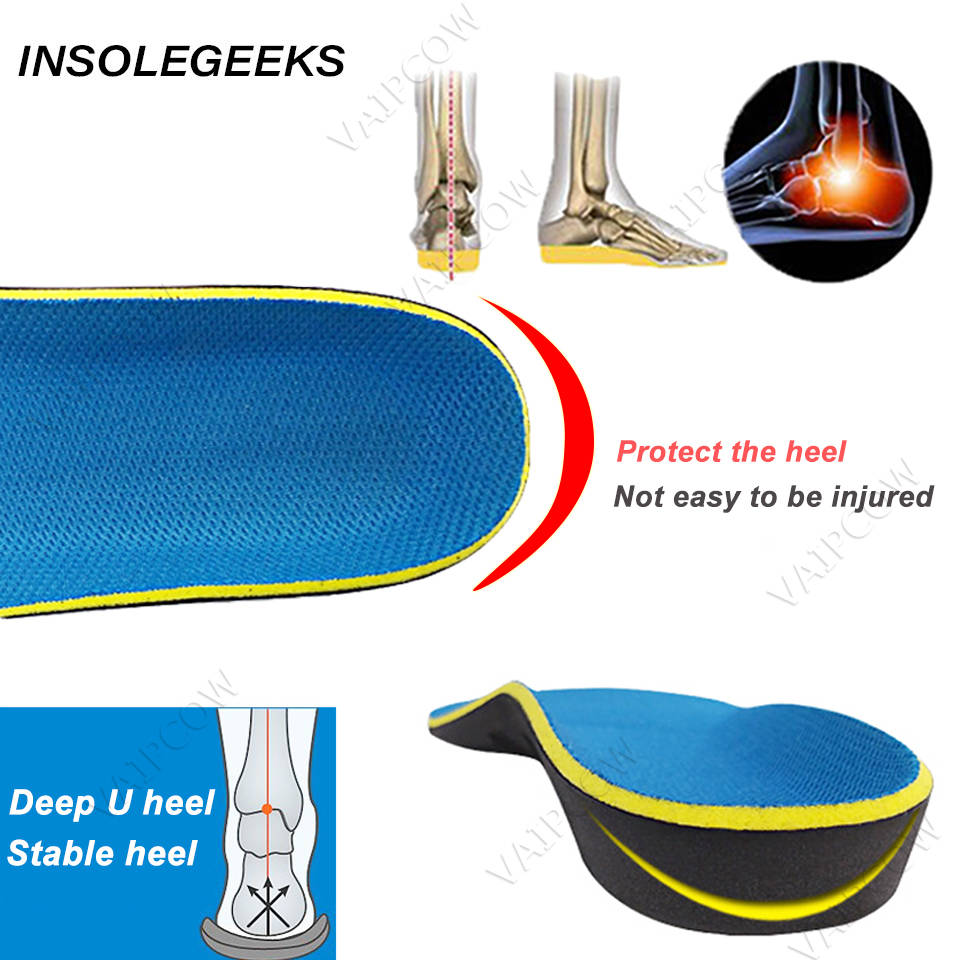 Orthotic insole for Severe flat Feet Arch Support orthopedic shoes sole Insoles for feet men women Children O/X Leg corrigibil