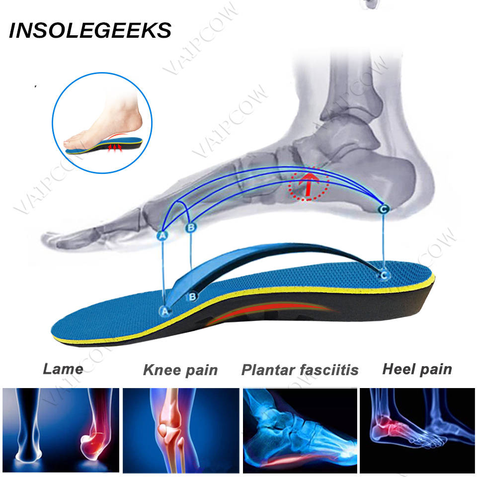 EVA Orthopedic Insoles Orthotics Severe Flat feet Health Sole Pad for Shoes insert high Arch Support pad for plantar fasciitis