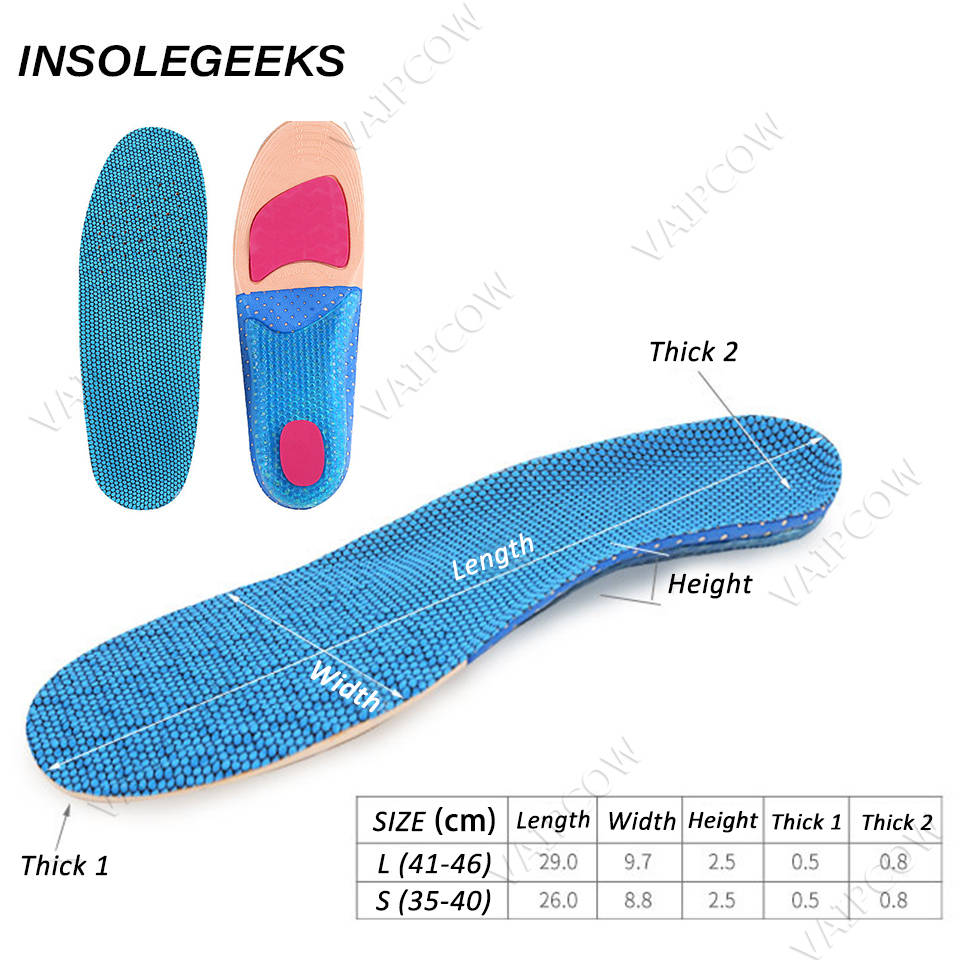 Flatfoot Orthotics Orthopedic Shoe Insole Shoes Accessories Orthopedic Memory Foam Sport Arch Support Insert Pad Woman Men