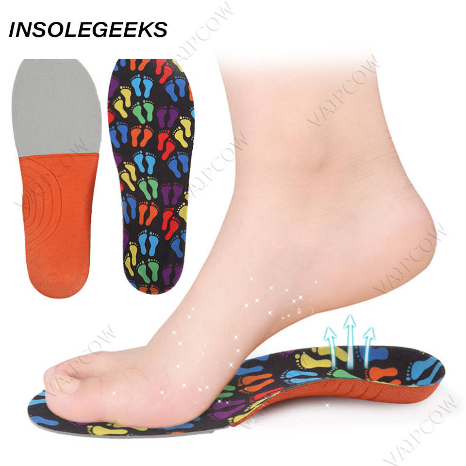 New Kids Orthopedic insoles for Children Flat Foot Arch Support Orthotic Pads corrigibil Health Feet Care insoles Orthopedic