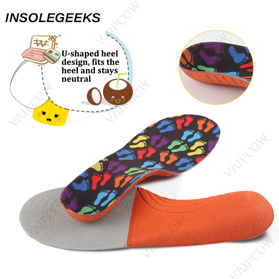 New Kids Orthopedic insoles for Children Flat Foot Arch Support Orthotic Pads corrigibil Health Feet Care insoles Orthopedic