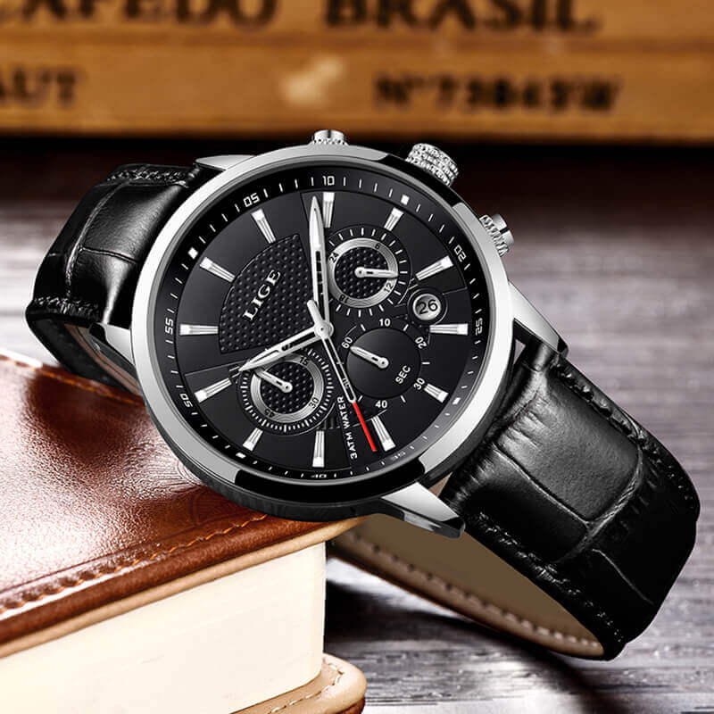 LIGE 2020 New Watch Men Fashion Sport Quartz Clock Mens Watches Brand Luxury Leather Business Waterproof Watch Relogio Masculino