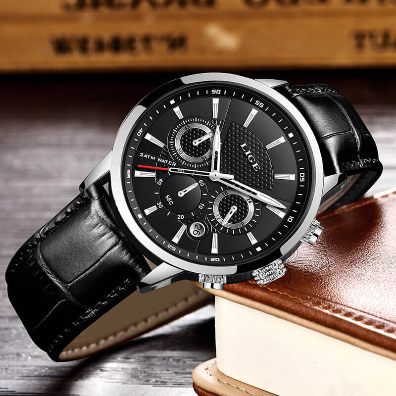 LIGE 2020 New Watch Men Fashion Sport Quartz Clock Mens Watches Brand Luxury Leather Business Waterproof Watch Relogio Masculino