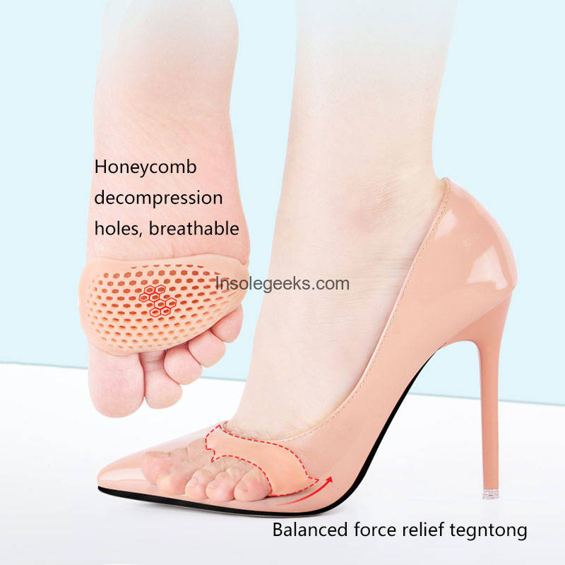 Silicone forefoot cushion anti-pain / anti-slip / anti-abrasion female high-heeled shoes pad foot protection