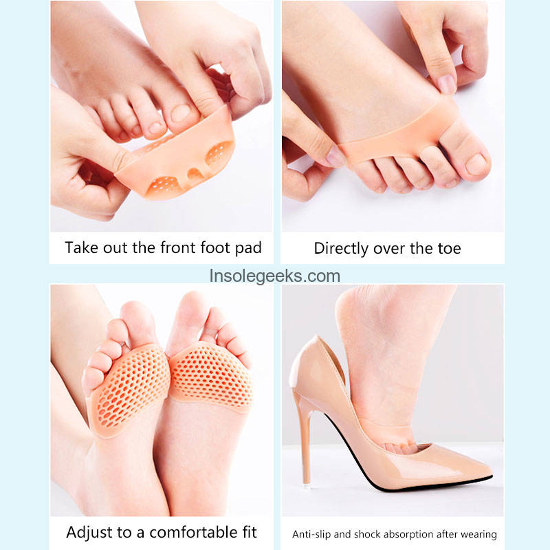 Silicone forefoot cushion anti-pain / anti-slip / anti-abrasion female high-heeled shoes pad foot protection