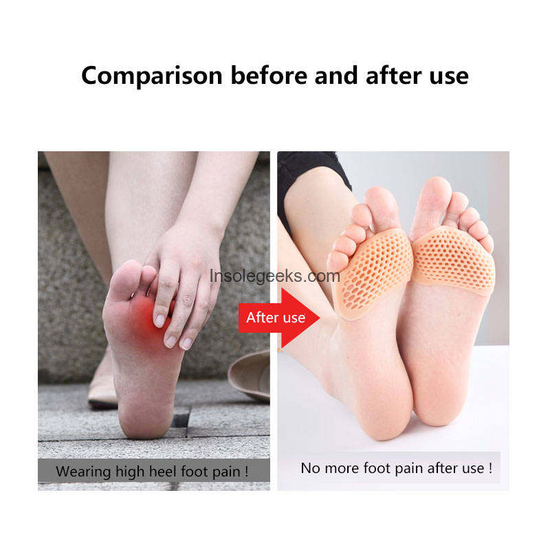 Silicone forefoot cushion anti-pain / anti-slip / anti-abrasion female high-heeled shoes pad foot protection